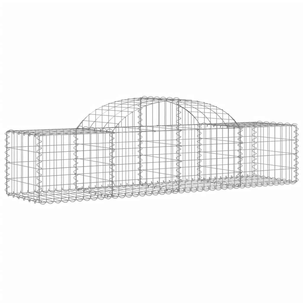 vidaXL Kosze gabionowe, 15 szt, 200x50x40/60 cm, galwanizowane żelazo