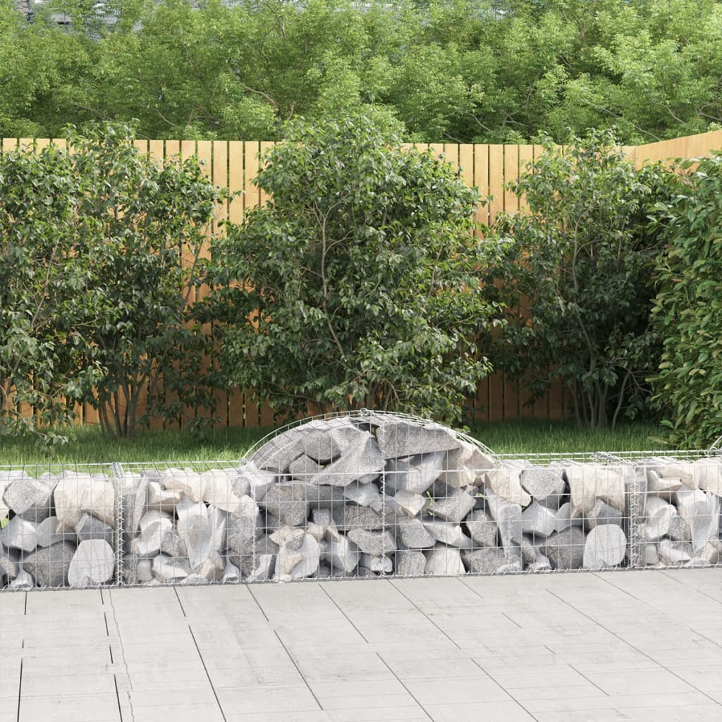 vidaXL Kosze gabionowe, 18 szt, 200x50x40/60 cm, galwanizowane żelazo