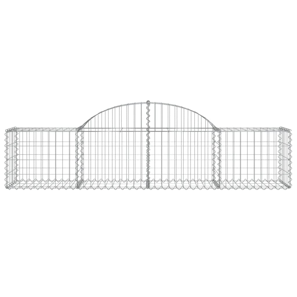 vidaXL Kosze gabionowe, 25 szt, 200x50x40/60 cm, galwanizowane żelazo