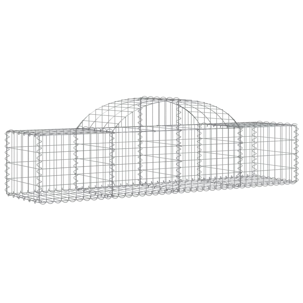 vidaXL Kosze gabionowe, 30 szt, 200x50x40/60 cm, galwanizowane żelazo