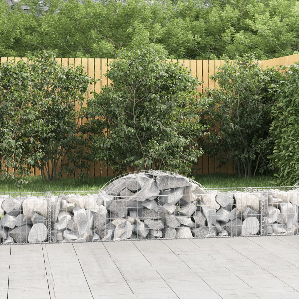 vidaXL Kosze gabionowe, 40 szt, 200x50x40/60 cm, galwanizowane żelazo
