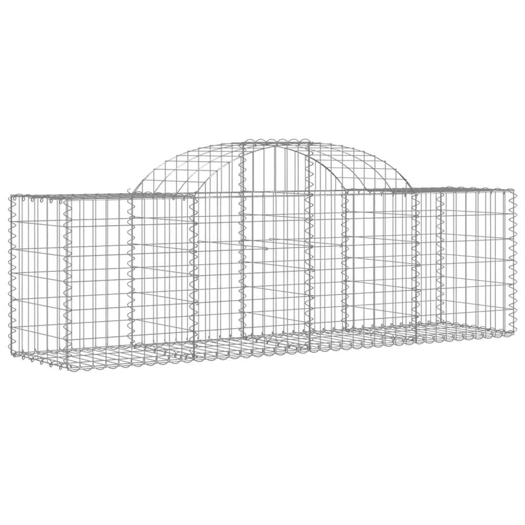 vidaXL Kosze gabionowe, 4 szt., 200x50x60/80 cm, galwanizowane żelazo