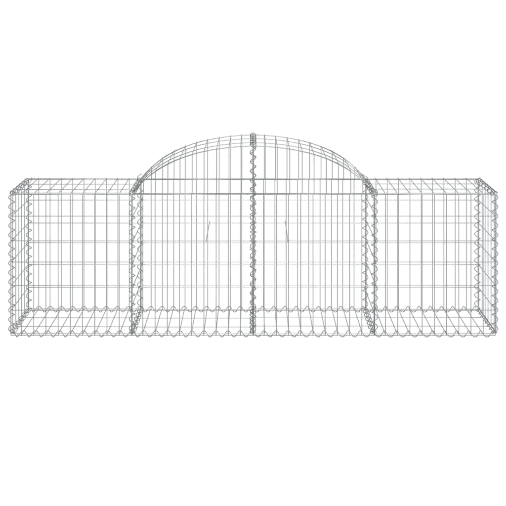 vidaXL Kosze gabionowe, 5 szt., 200x50x60/80 cm, galwanizowane żelazo