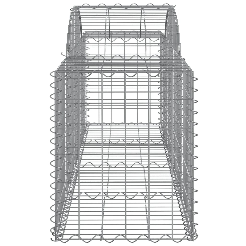vidaXL Kosze gabionowe, 11 szt, 200x50x60/80 cm, galwanizowane żelazo