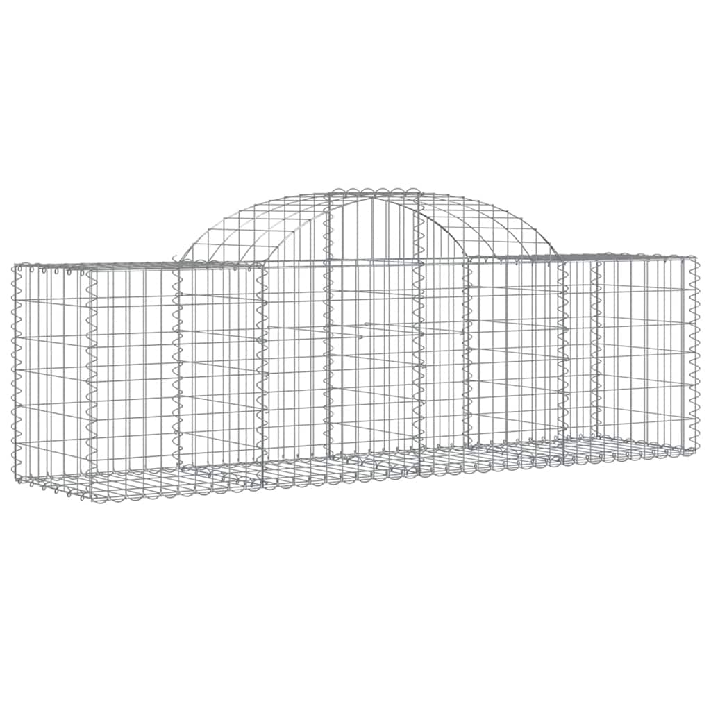 vidaXL Kosze gabionowe, 12 szt, 200x50x60/80 cm, galwanizowane żelazo