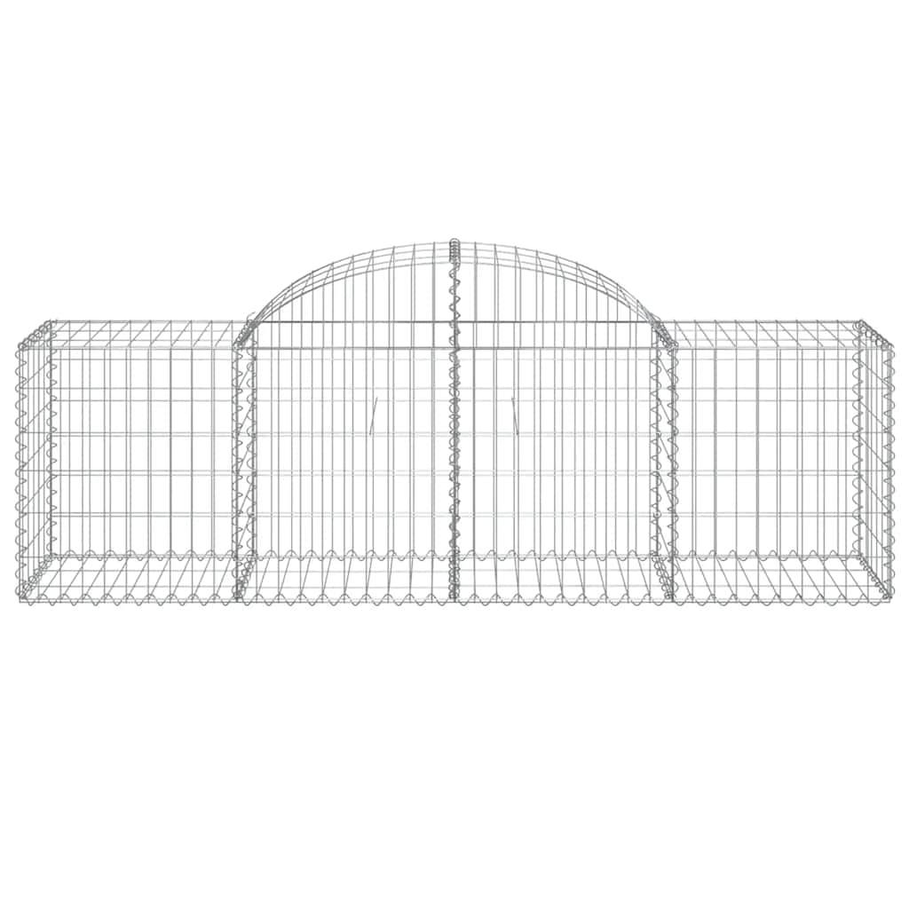 vidaXL Kosze gabionowe, 12 szt, 200x50x60/80 cm, galwanizowane żelazo