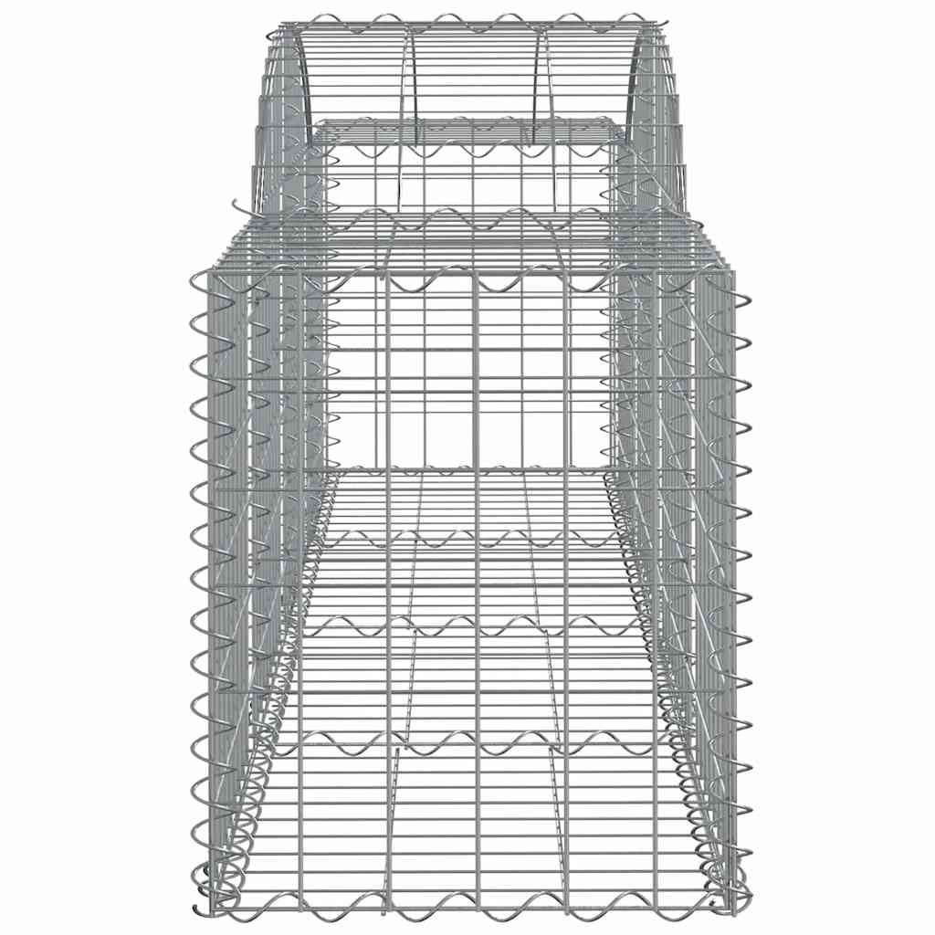 vidaXL Kosze gabionowe, 12 szt, 200x50x60/80 cm, galwanizowane żelazo
