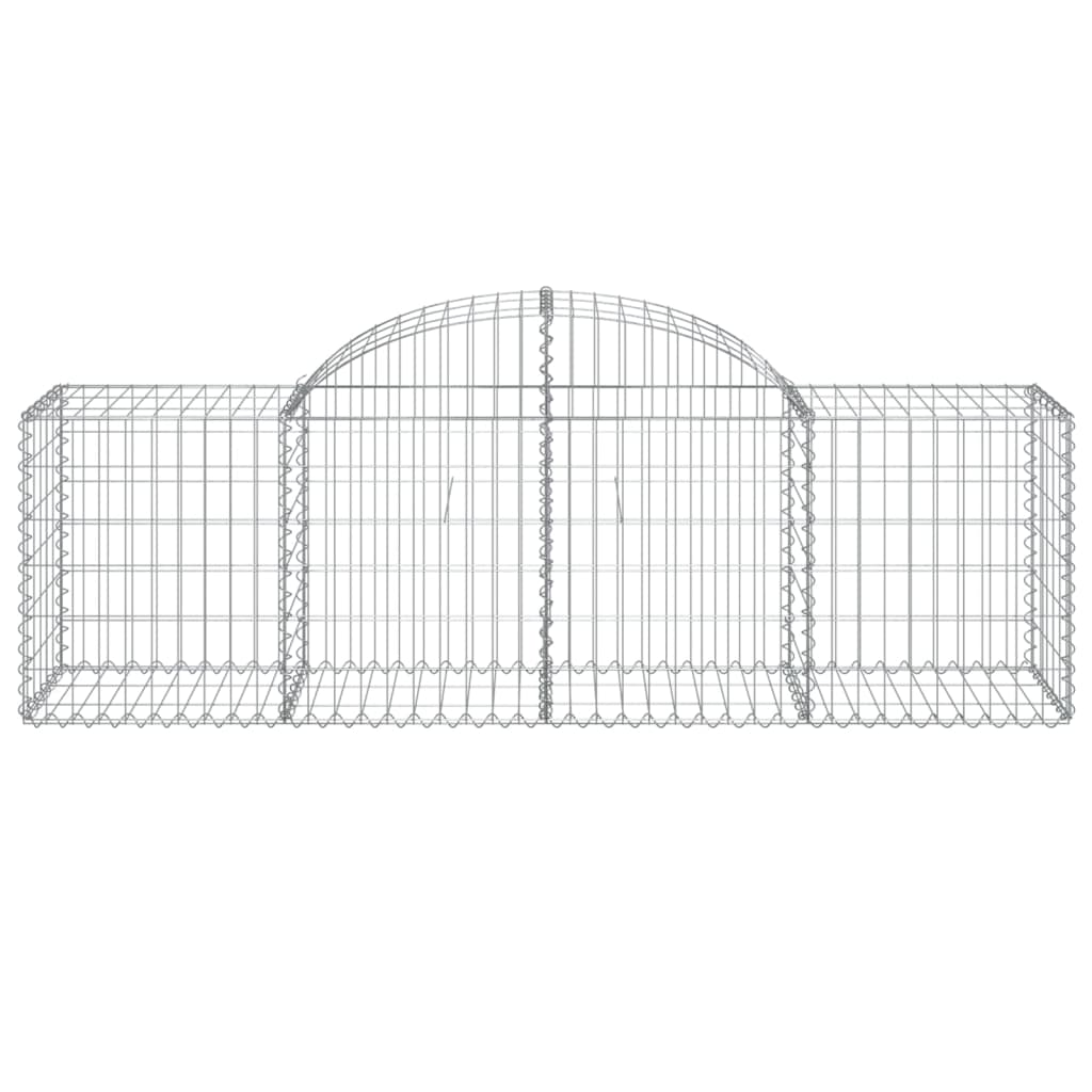 vidaXL Kosze gabionowe, 30 szt, 200x50x60/80 cm, galwanizowane żelazo