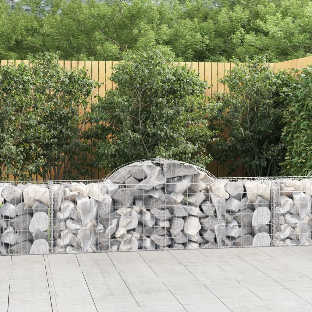 vidaXL Kosze gabionowe, 30 szt, 200x50x60/80 cm, galwanizowane żelazo