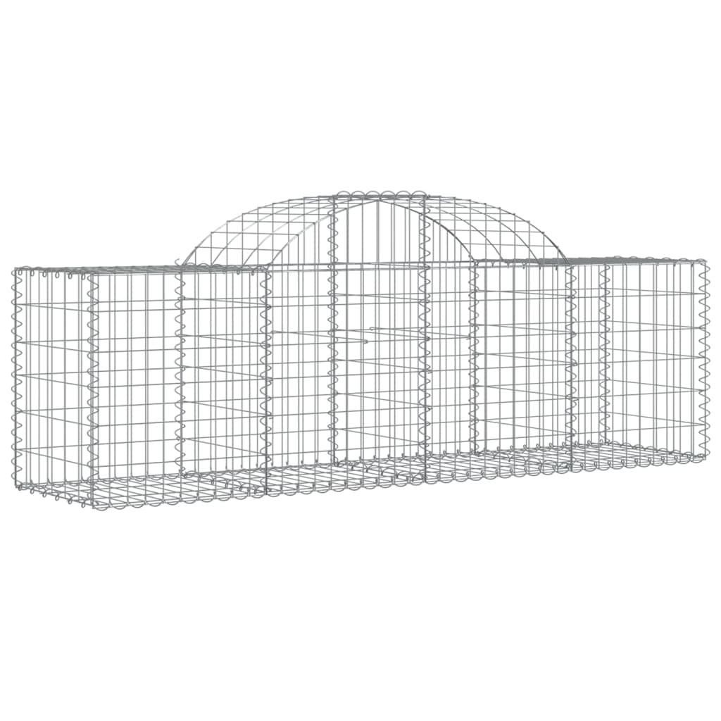 vidaXL Kosze gabionowe, 40 szt, 200x50x60/80 cm, galwanizowane żelazo