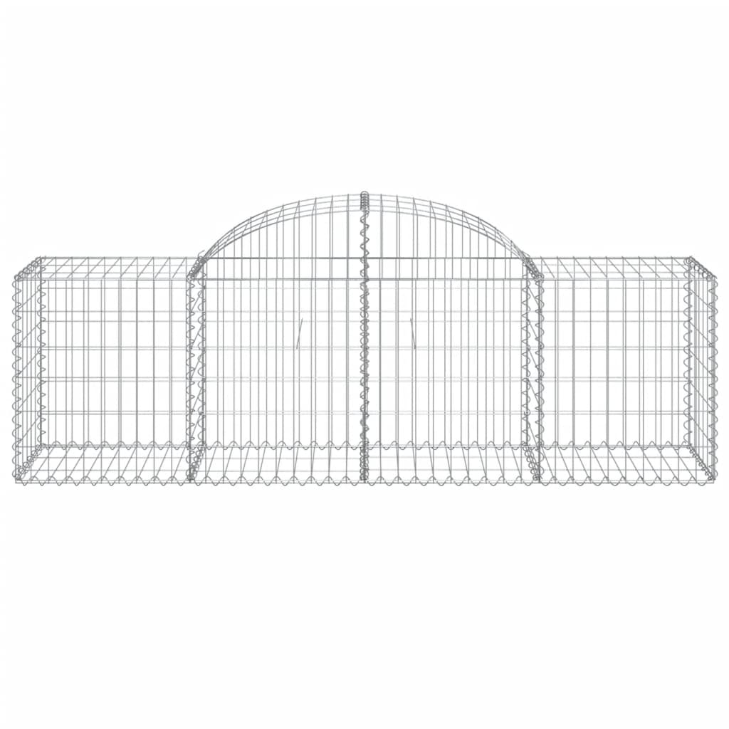 vidaXL Kosze gabionowe, 40 szt, 200x50x60/80 cm, galwanizowane żelazo