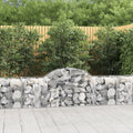 vidaXL Kosze gabionowe, 40 szt, 200x50x60/80 cm, galwanizowane żelazo