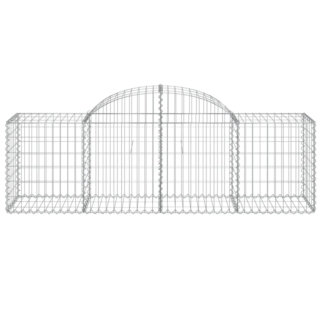 vidaXL Kosze gabionowe, 50 szt, 200x50x60/80 cm, galwanizowane żelazo