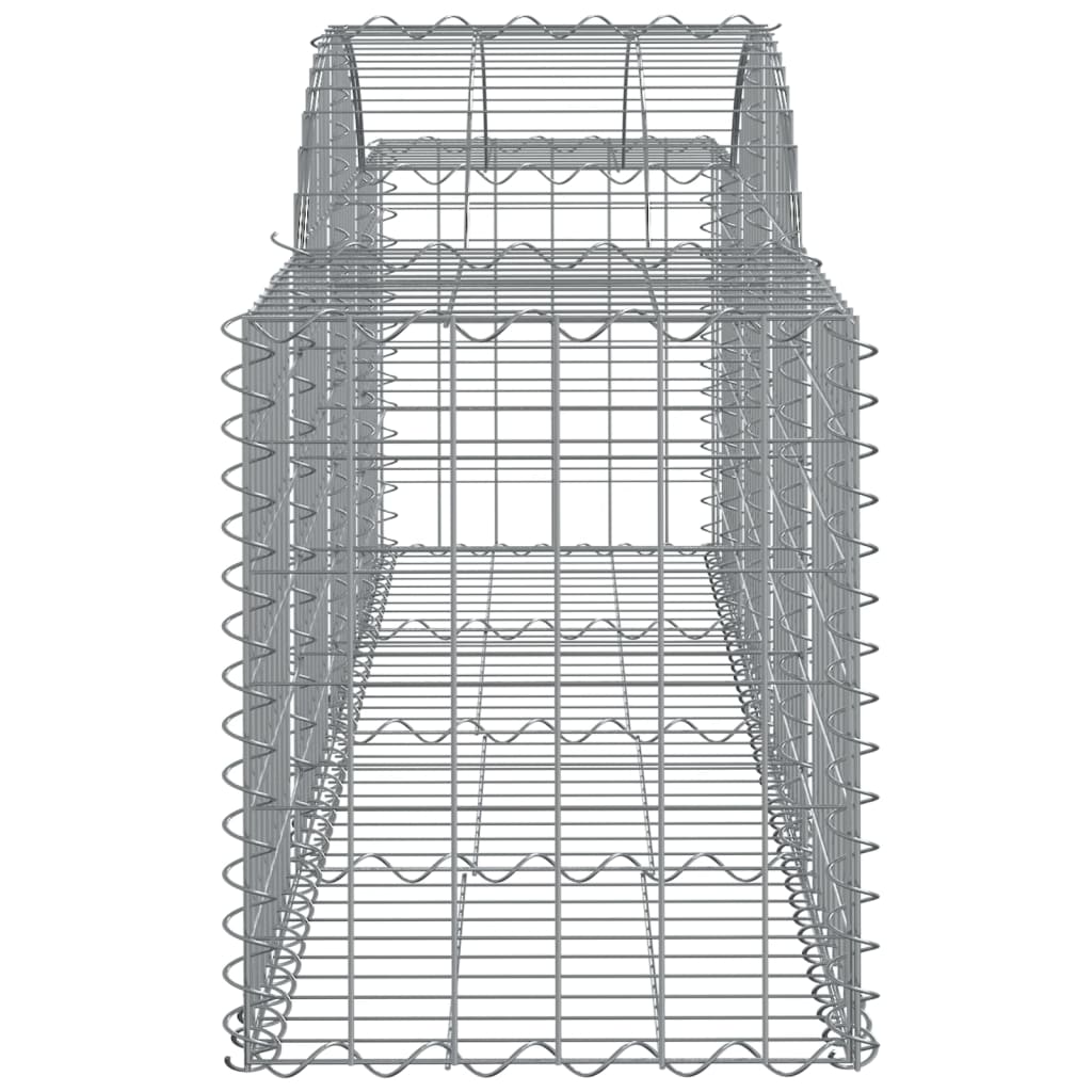 vidaXL Kosze gabionowe, 50 szt, 200x50x60/80 cm, galwanizowane żelazo