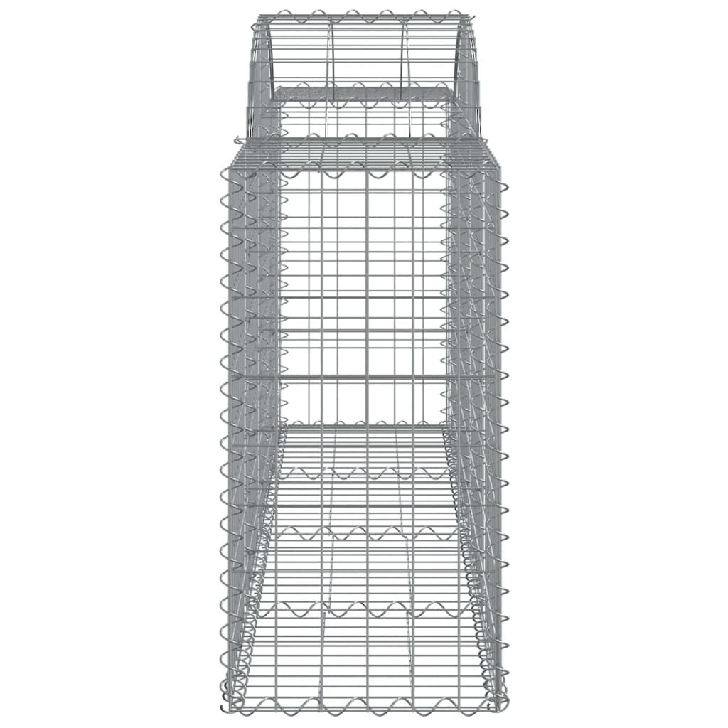 vidaXL Kosze gabionowe, 6 szt, 200x50x80/100 cm, galwanizowane żelazo
