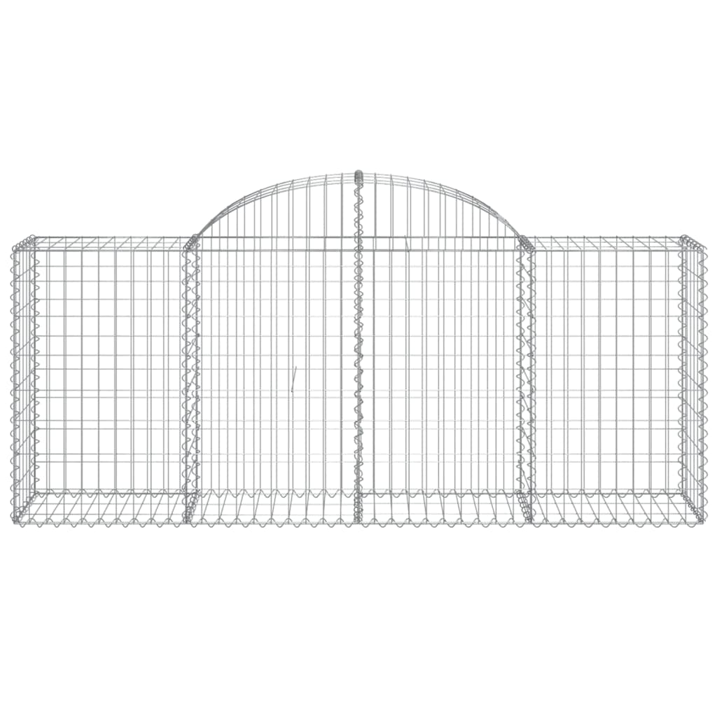 vidaXL Kosze gabionowe, 7 szt, 200x50x80/100 cm, galwanizowane żelazo