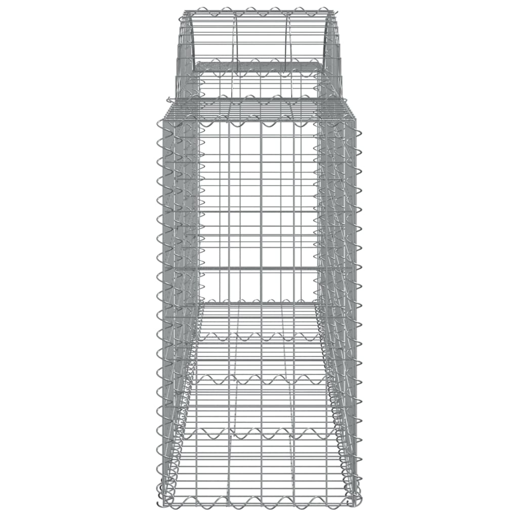 vidaXL Kosze gabionowe, 12 szt, 200x50x80/100 cm, galwanizowane żelazo