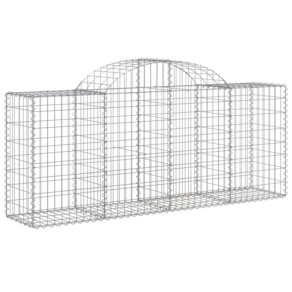 vidaXL Kosze gabionowe, 13 szt, 200x50x80/100 cm, galwanizowane żelazo