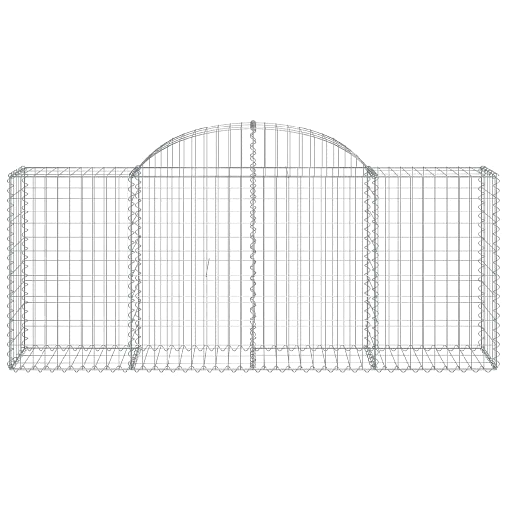 vidaXL Kosze gabionowe, 13 szt, 200x50x80/100 cm, galwanizowane żelazo