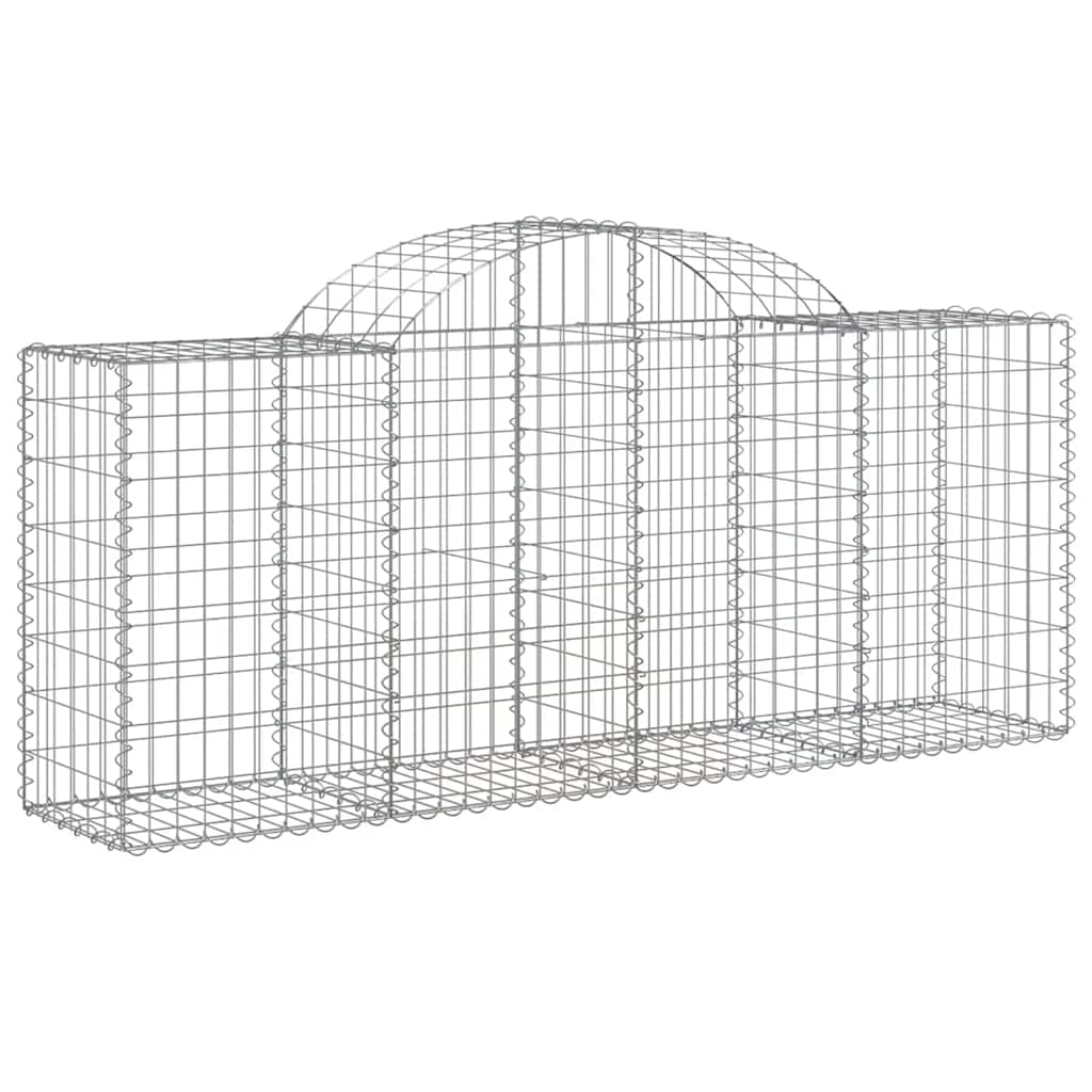 vidaXL Kosze gabionowe, 20 szt, 200x50x80/100 cm, galwanizowane żelazo