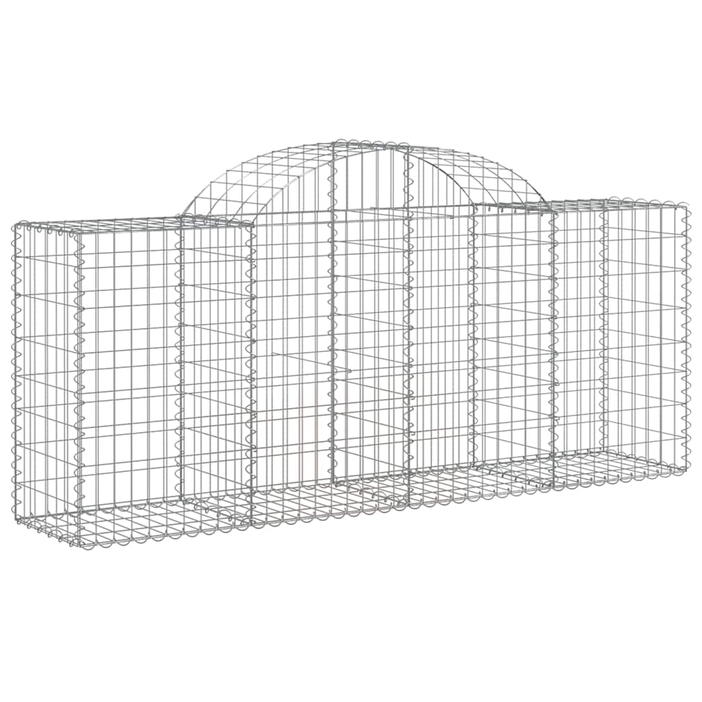 vidaXL Kosze gabionowe, 25 szt, 200x50x80/100 cm, galwanizowane żelazo