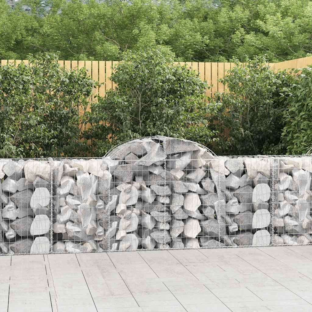 vidaXL Kosze gabionowe, 25 szt, 200x50x80/100 cm, galwanizowane żelazo