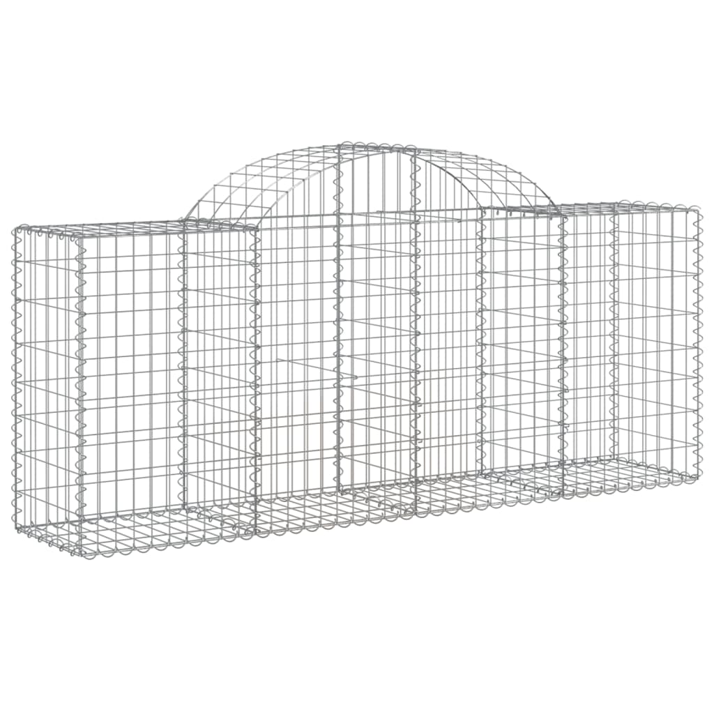 vidaXL Kosze gabionowe, 40 szt, 200x50x80/100 cm, galwanizowane żelazo