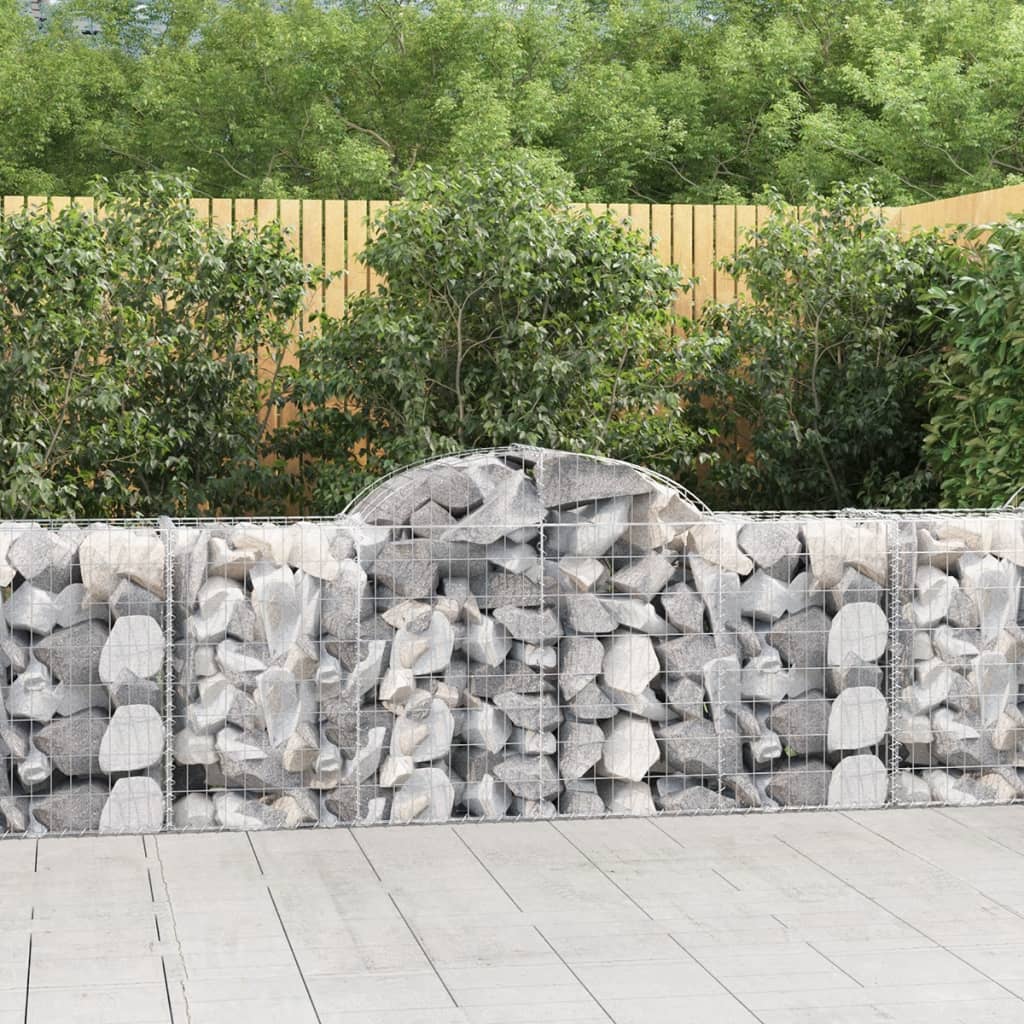 vidaXL Kosze gabionowe, 40 szt, 200x50x80/100 cm, galwanizowane żelazo
