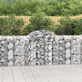 vidaXL Kosze gabionowe, 3 szt, 200x50x100/120 cm, galwanizowane żelazo