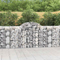 vidaXL Kosze gabionowe, 8 szt, 200x50x100/120 cm, galwanizowane żelazo