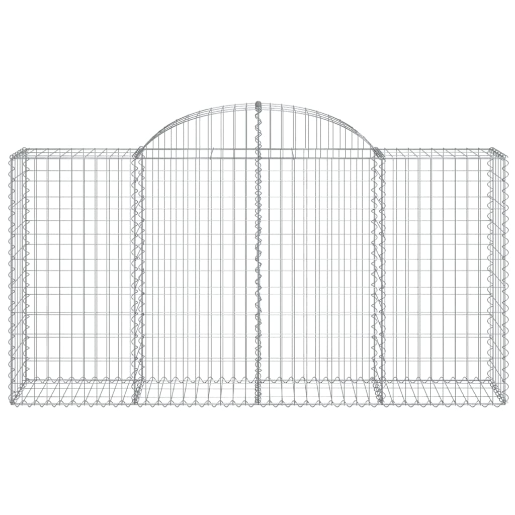 vidaXL Kosze gabionowe, 12 szt, 200x50x100/120cm, galwanizowane żelazo