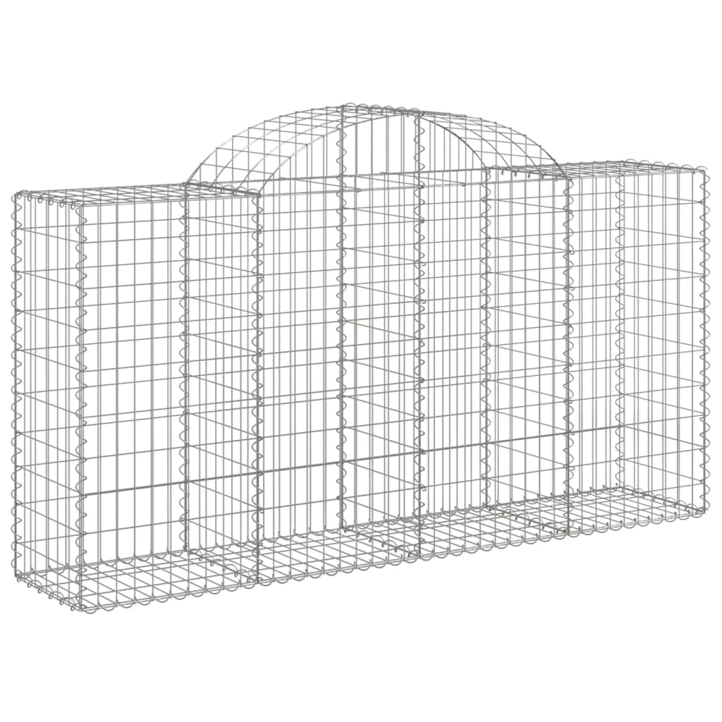 vidaXL Kosze gabionowe, 14 szt, 200x50x100/120cm, galwanizowane żelazo
