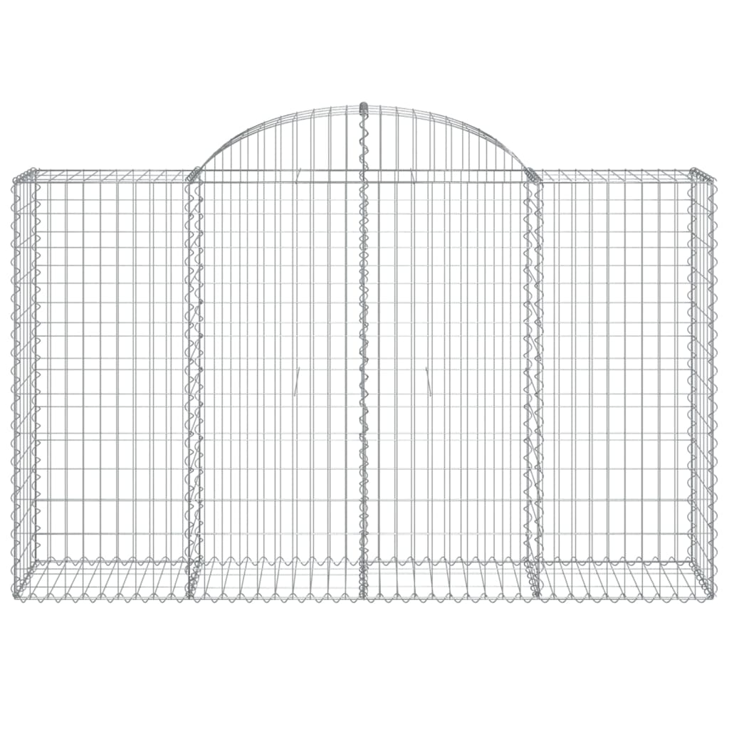 vidaXL Kosze gabionowe, 2 szt, 200x50x120/140 cm, galwanizowane żelazo