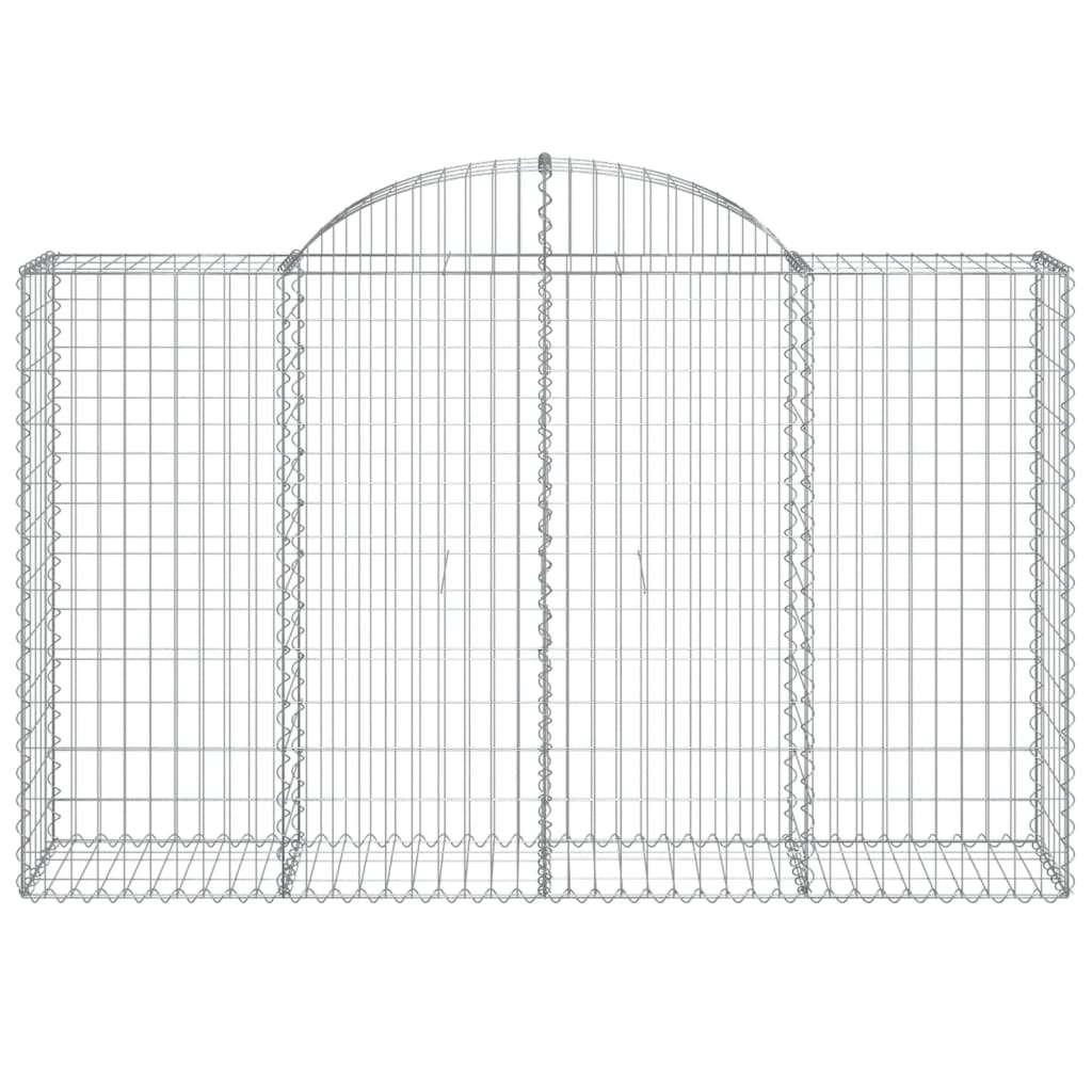 vidaXL Kosze gabionowe, 9 szt, 200x50x120/140 cm, galwanizowane żelazo