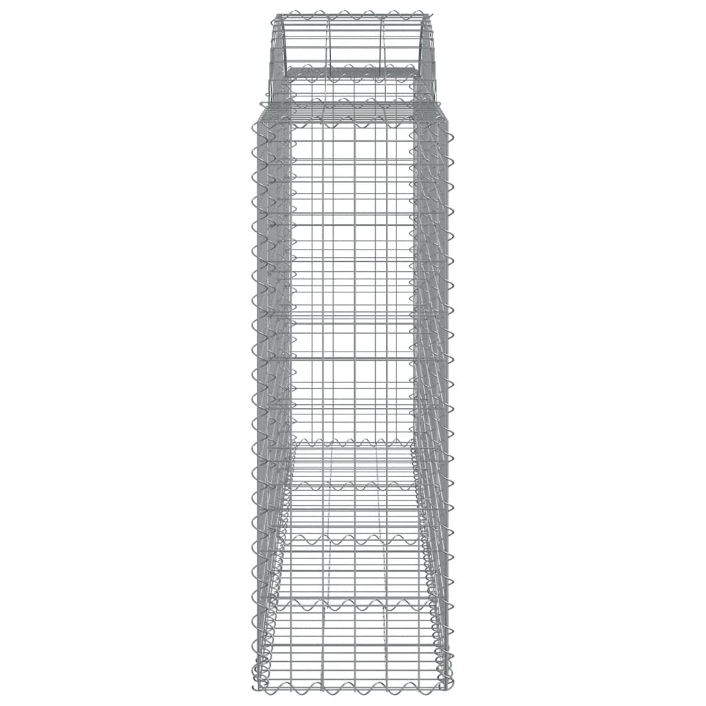 vidaXL Kosze gabionowe, 9 szt, 200x50x120/140 cm, galwanizowane żelazo