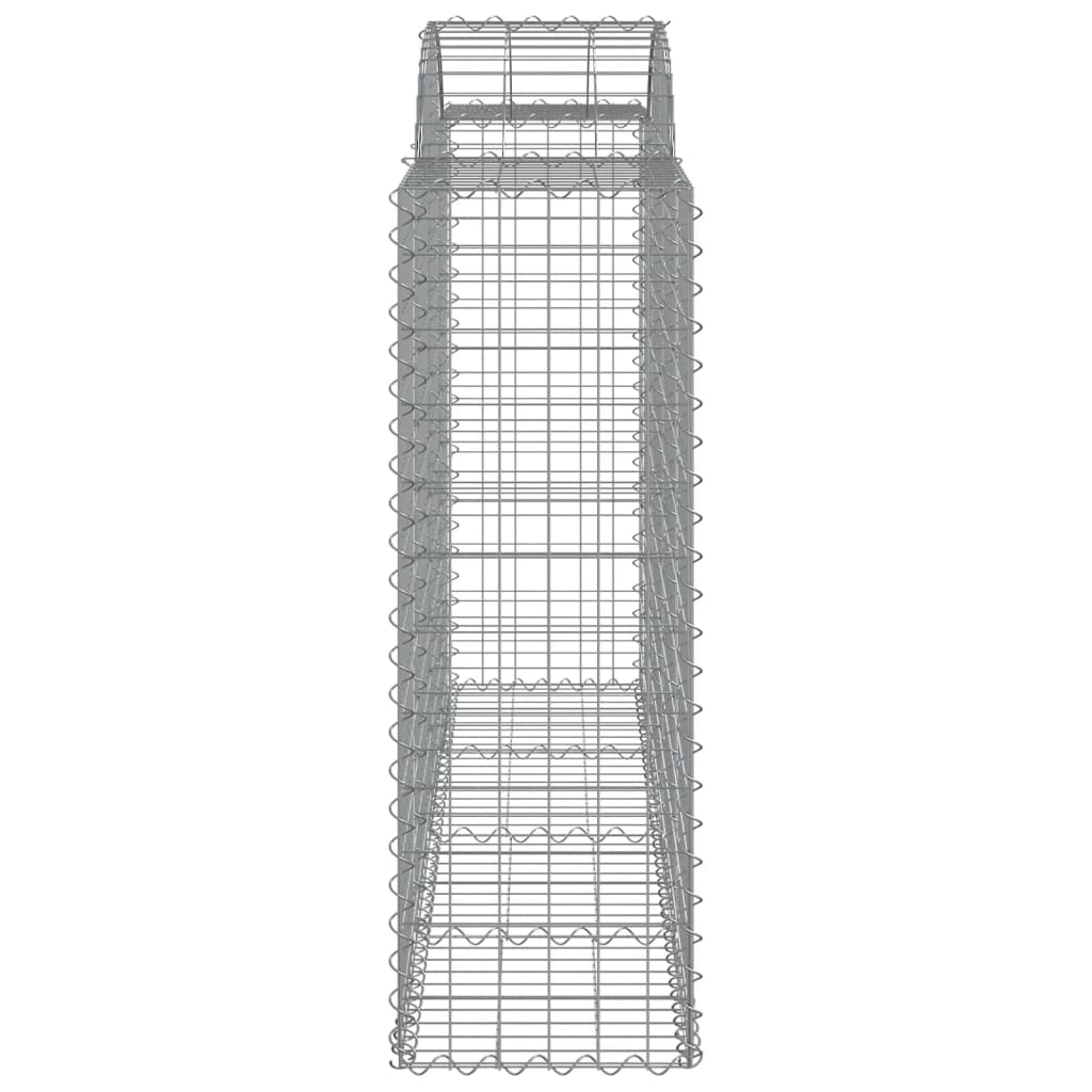 vidaXL Kosze gabionowe, 11 szt, 200x50x120/140cm, galwanizowane żelazo