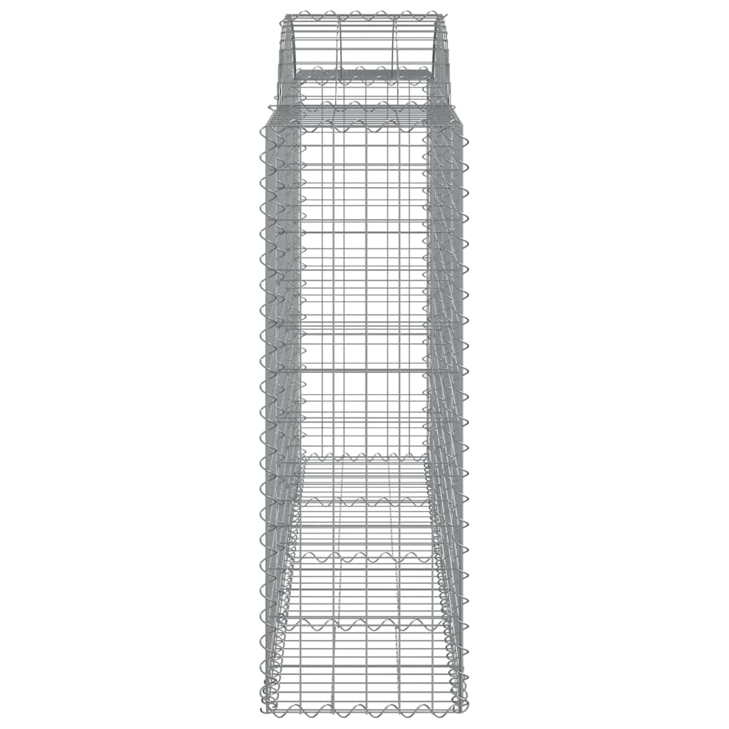vidaXL Kosze gabionowe, 12 szt, 200x50x120/140cm, galwanizowane żelazo
