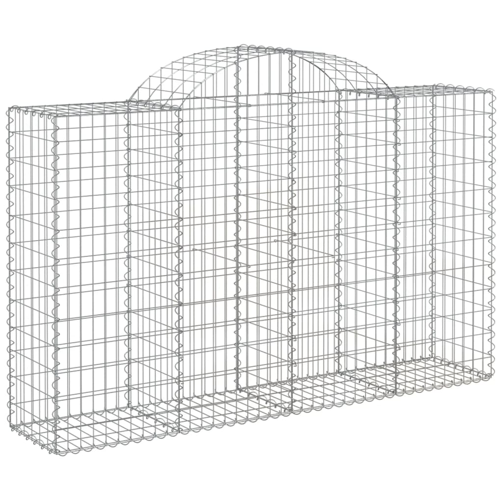 vidaXL Kosze gabionowe, 15 szt, 200x50x120/140cm, galwanizowane żelazo