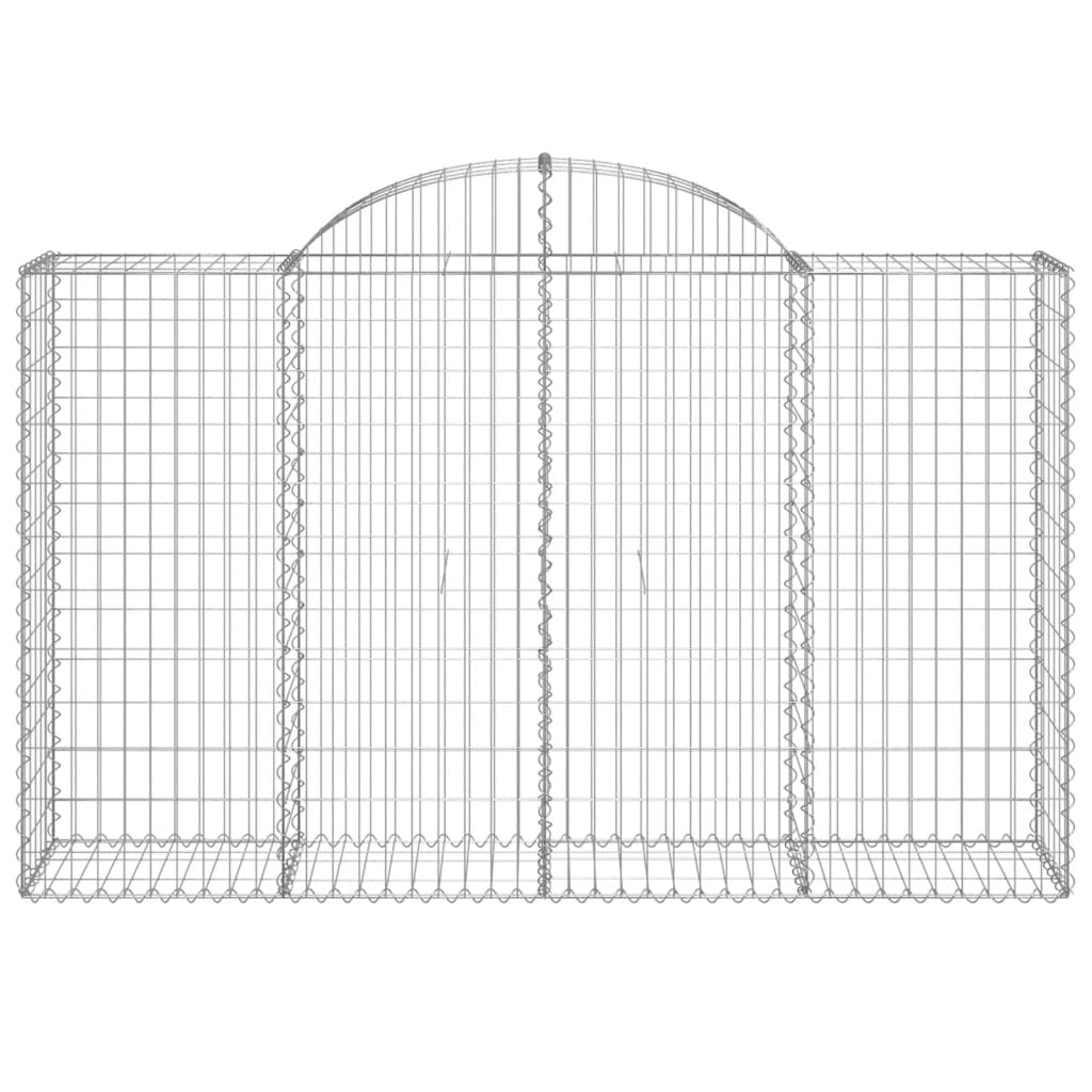 vidaXL Kosze gabionowe, 20 szt, 200x50x120/140cm, galwanizowane żelazo