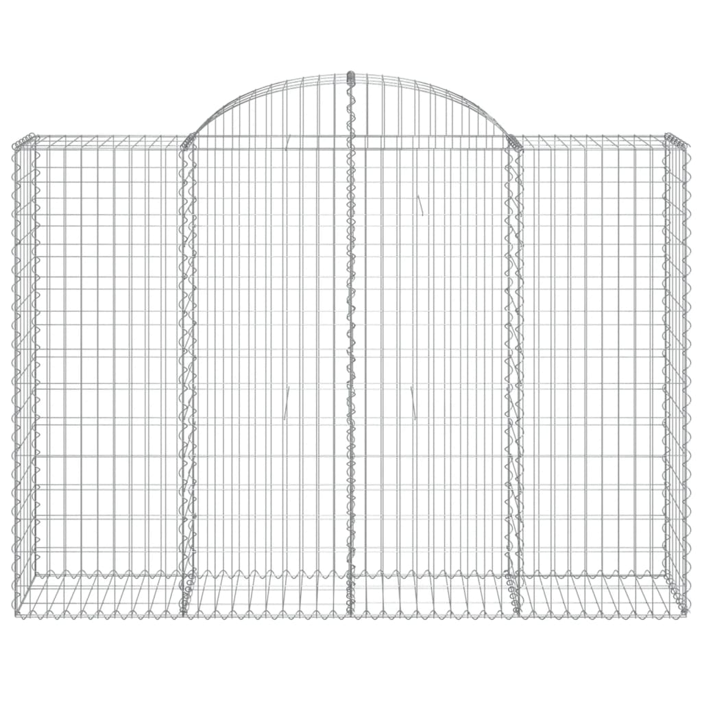 vidaXL Kosze gabionowe, 2 szt, 200x50x140/160 cm, galwanizowane żelazo