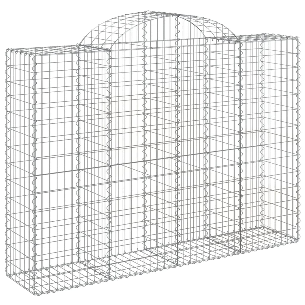 vidaXL Kosze gabionowe, 3 szt, 200x50x140/160 cm, galwanizowane żelazo