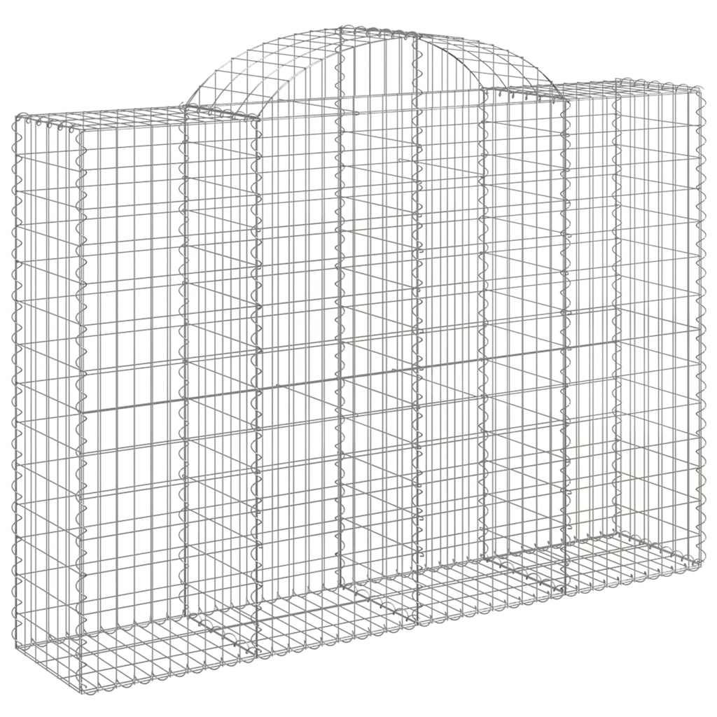 vidaXL Kosze gabionowe, 5 szt, 200x50x140/160 cm, galwanizowane żelazo