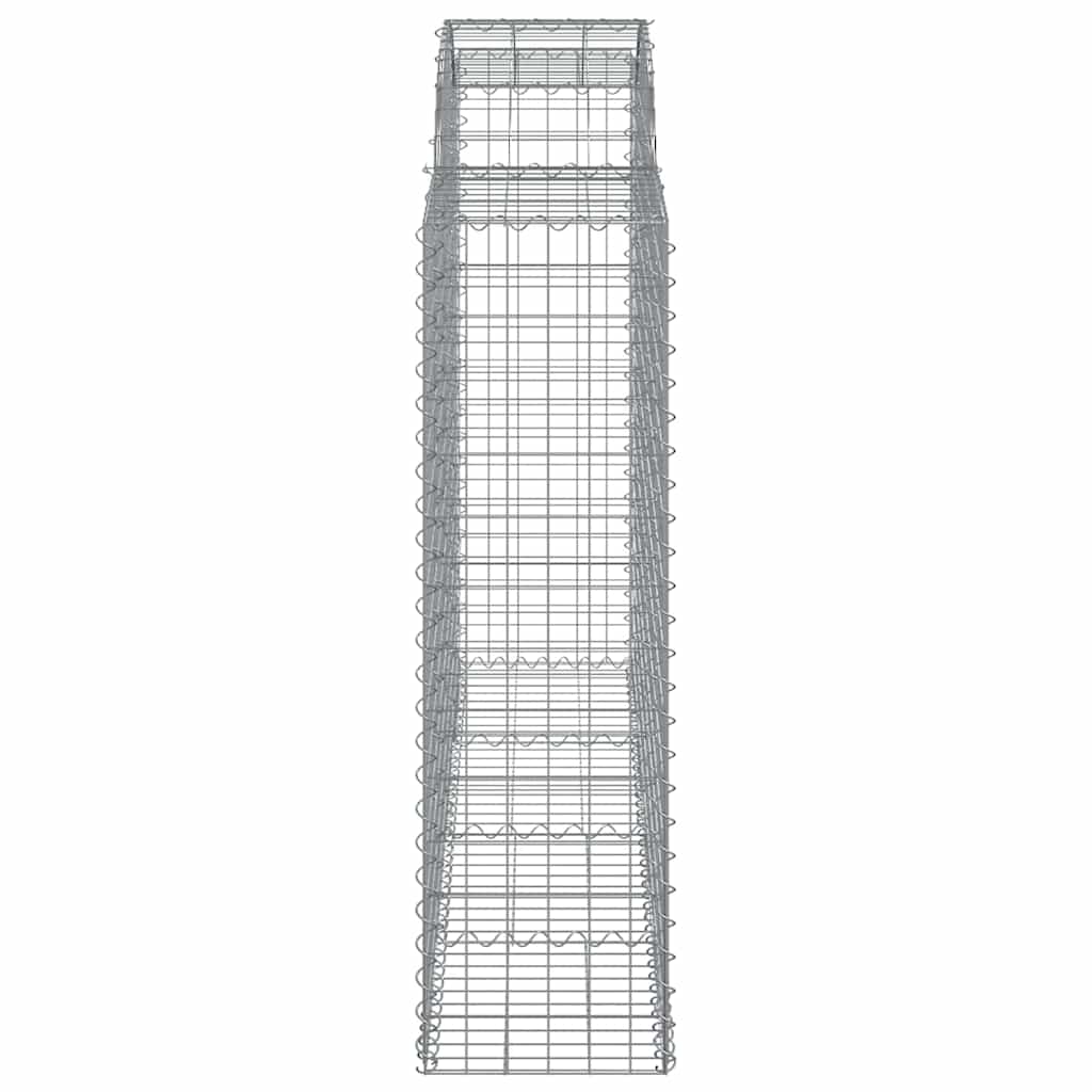 vidaXL Kosze gabionowe, 5 szt, 200x50x140/160 cm, galwanizowane żelazo