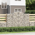 vidaXL Kosze gabionowe, 5 szt, 200x50x140/160 cm, galwanizowane żelazo