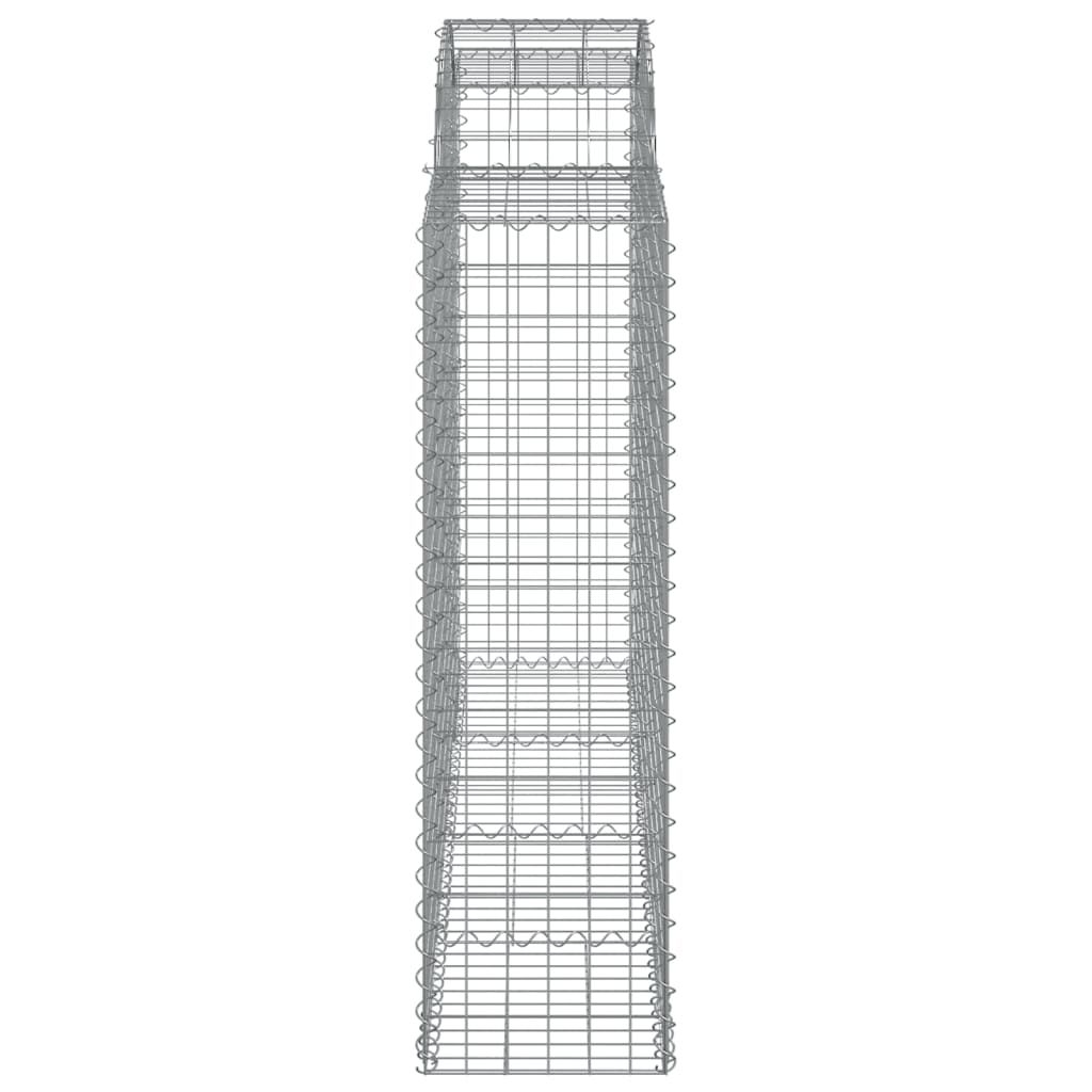 vidaXL Kosze gabionowe, 7 szt, 200x50x140/160 cm, galwanizowane żelazo