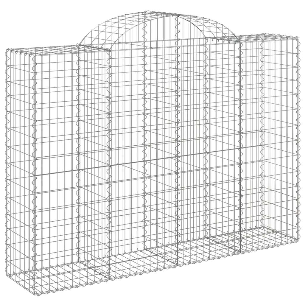 vidaXL Kosze gabionowe, 10 szt, 200x50x140/160cm, galwanizowane żelazo