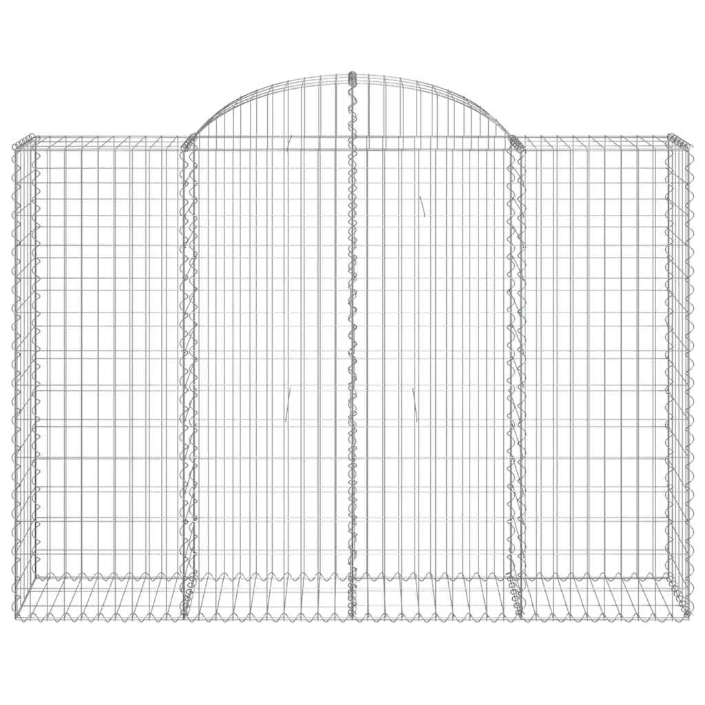 vidaXL Kosze gabionowe, 10 szt, 200x50x140/160cm, galwanizowane żelazo