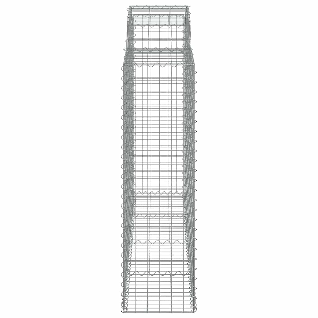 vidaXL Kosze gabionowe, 10 szt, 200x50x140/160cm, galwanizowane żelazo