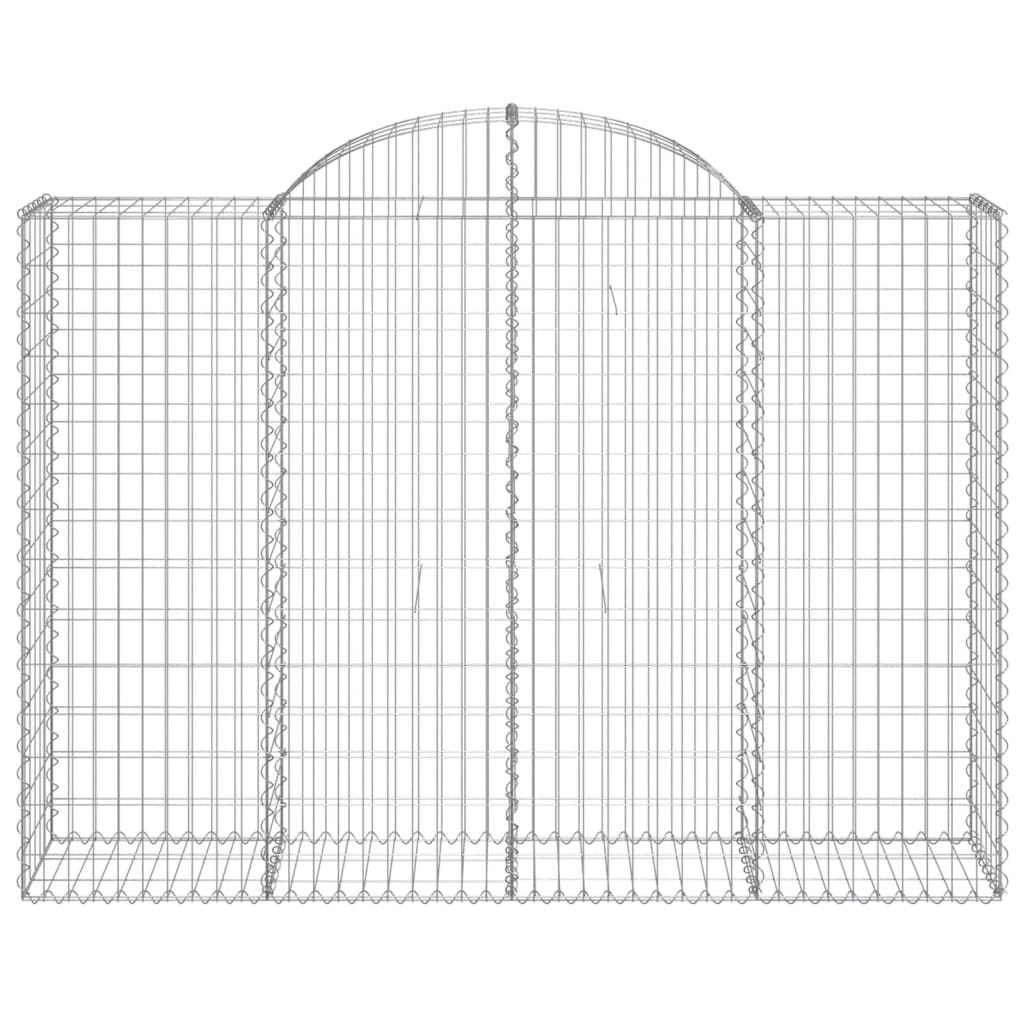 vidaXL Kosze gabionowe, 11 szt, 200x50x140/160cm, galwanizowane żelazo
