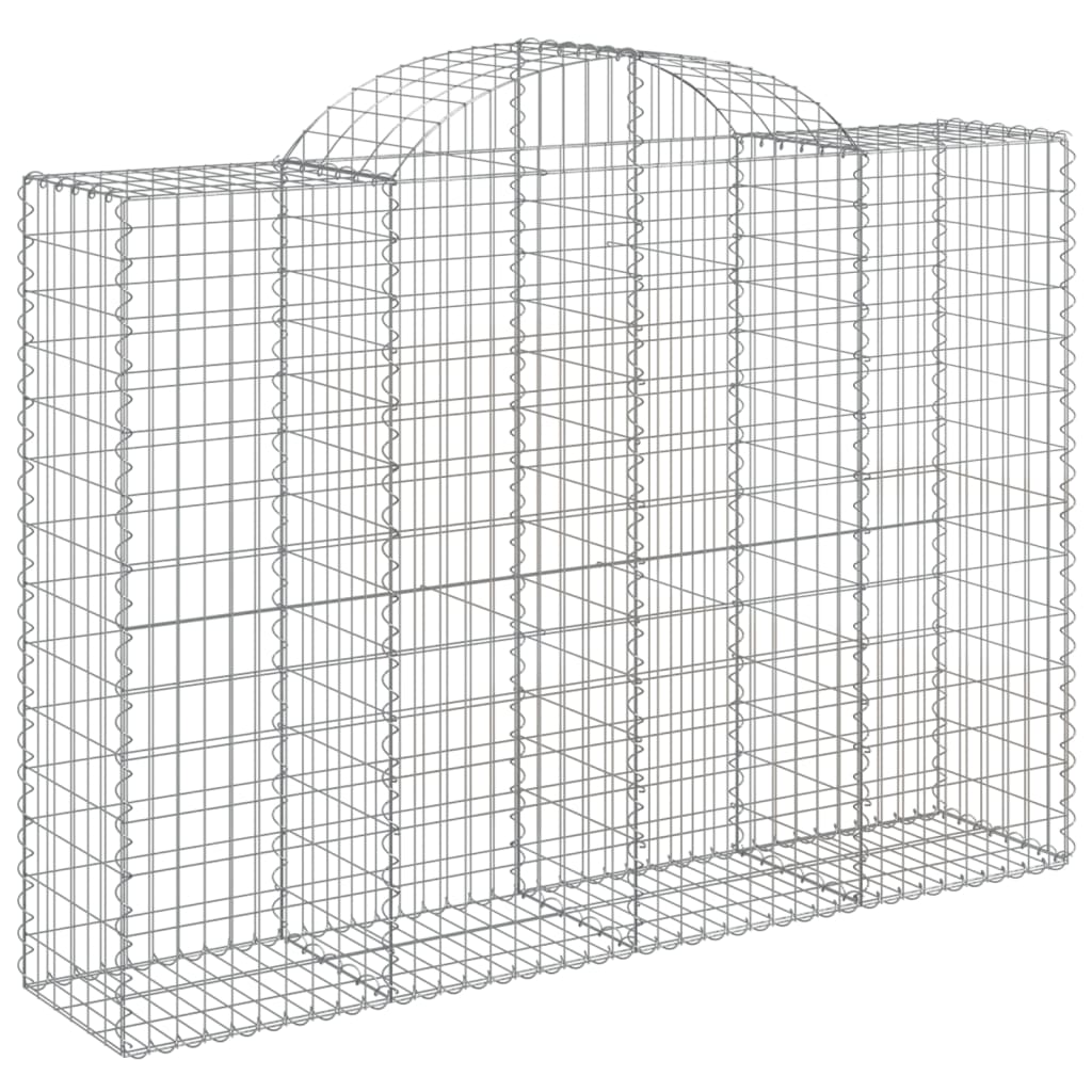 vidaXL Kosze gabionowe, 13 szt, 200x50x140/160cm, galwanizowane żelazo